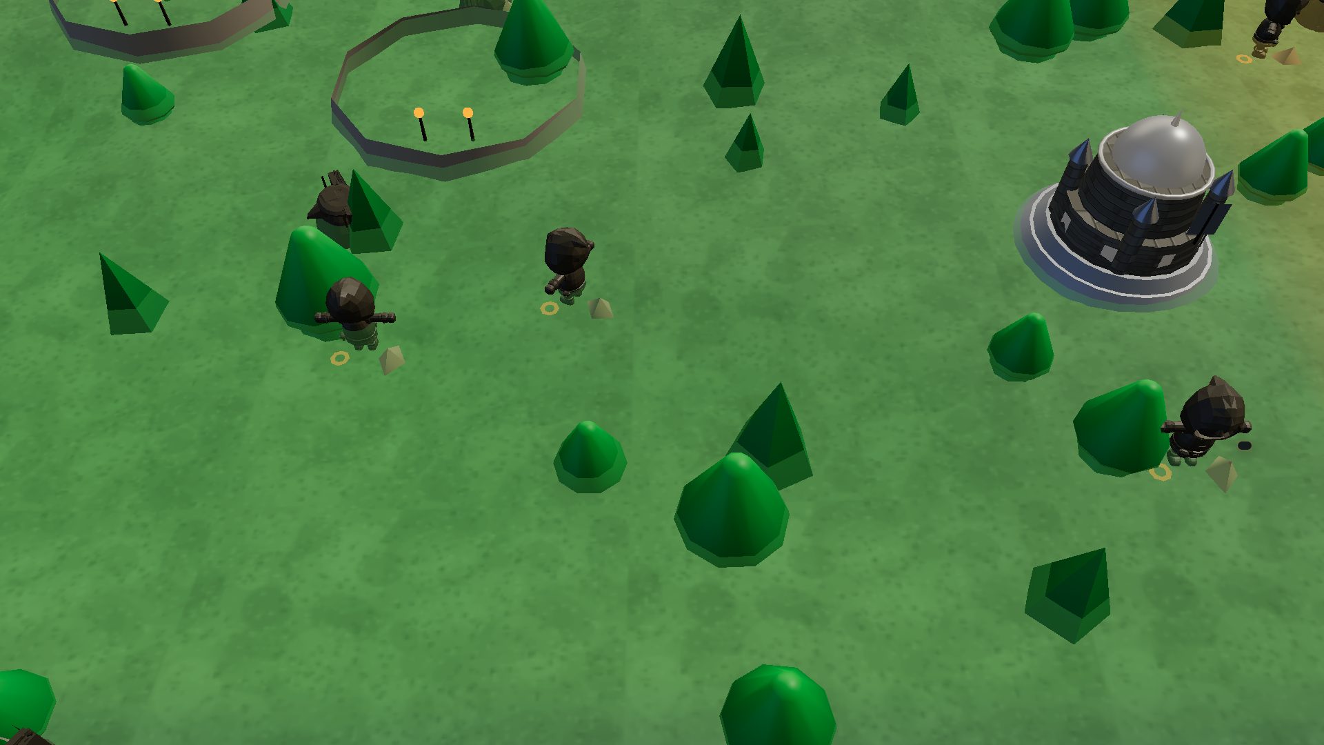 A close view of a single keep in the west of the world map