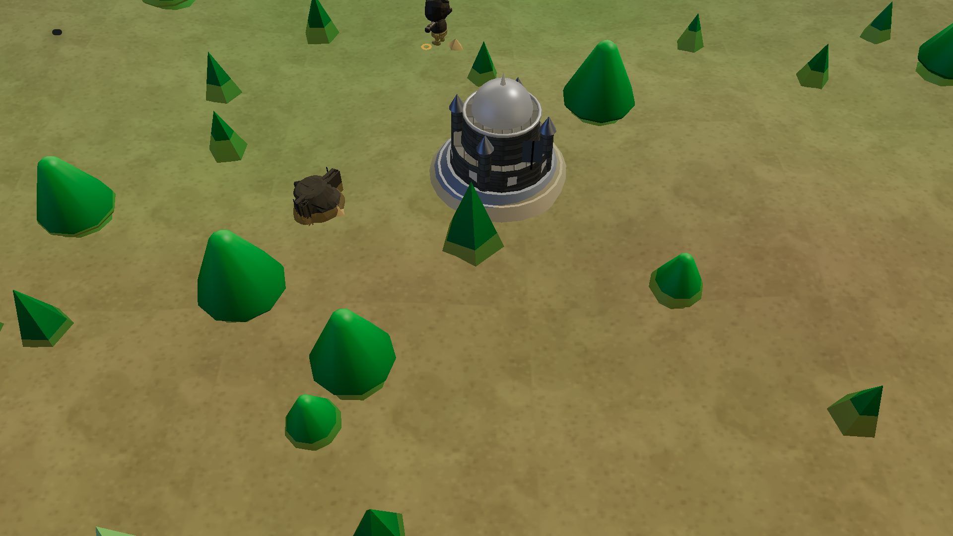 A single keep in sparse country in the south-east of the world map