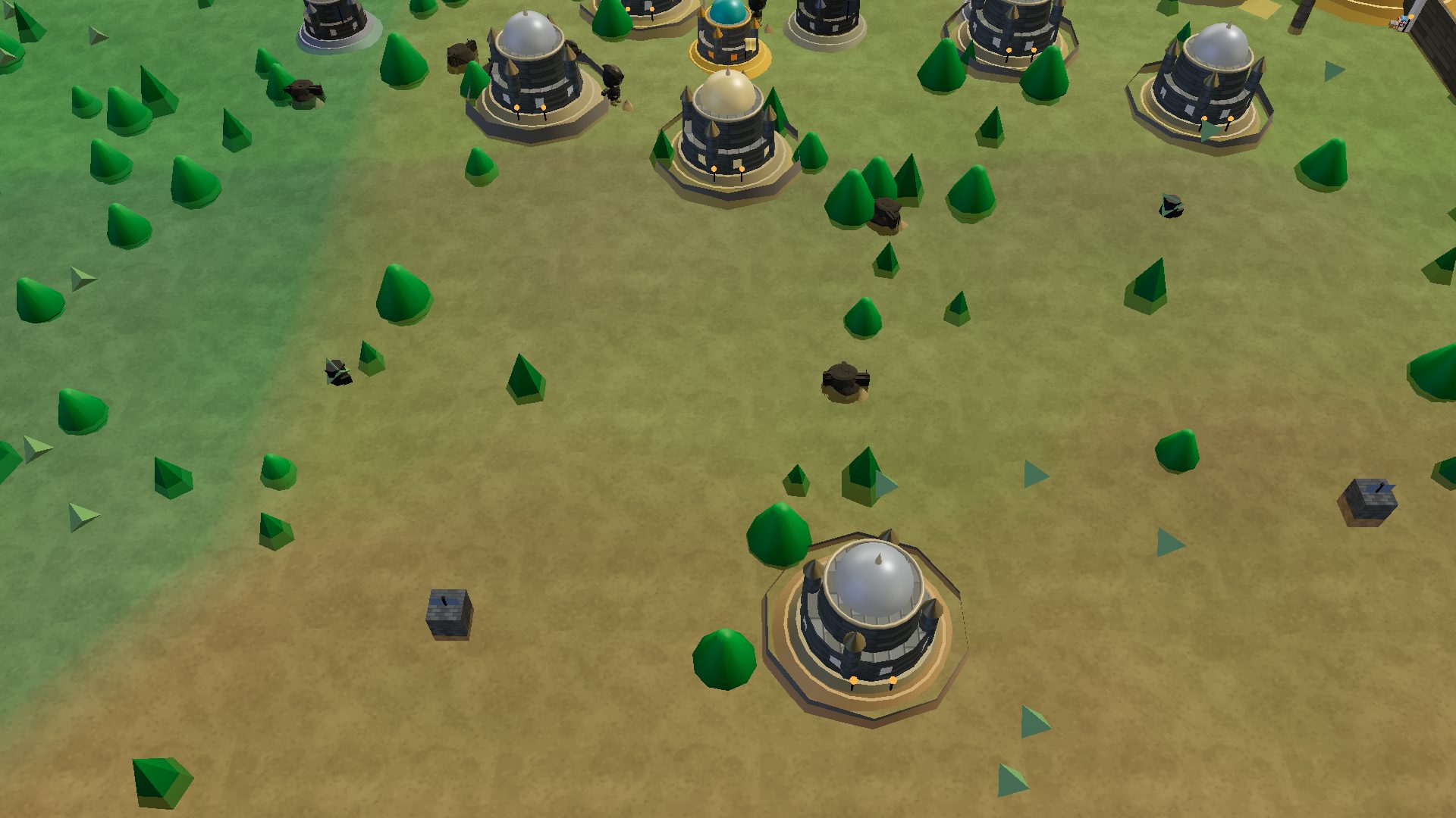 A high, wide view over the southern part of the world map
