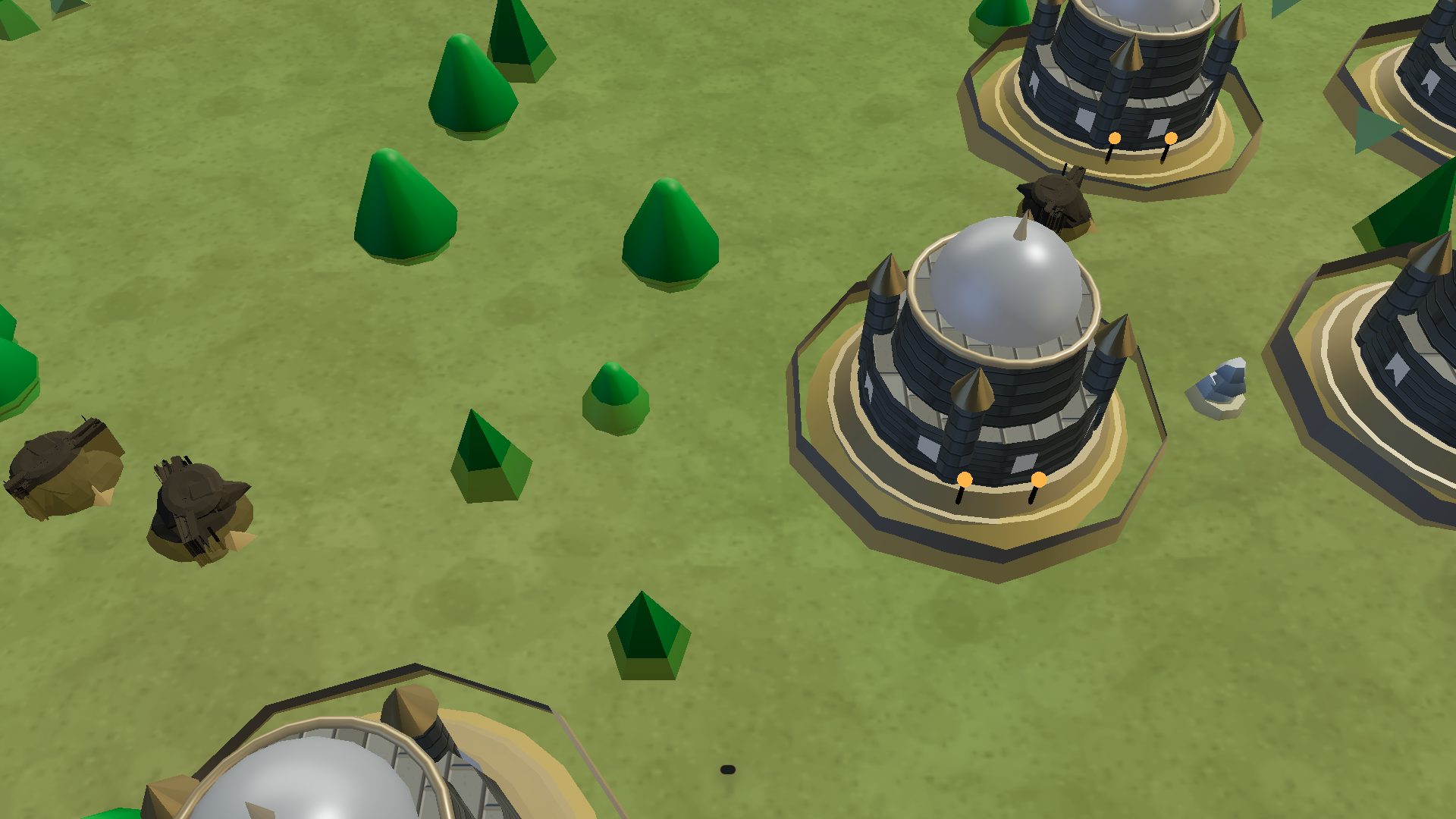 A close view of keeps in the north of the world map