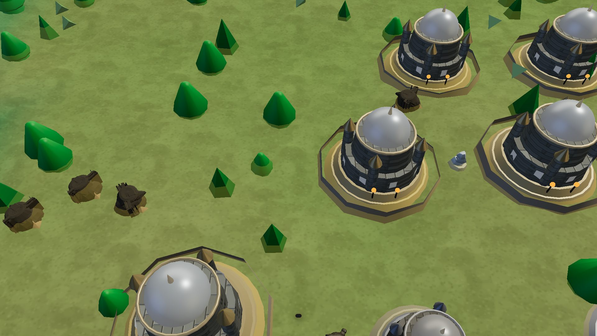 Keeps and open ground in the north of the world map